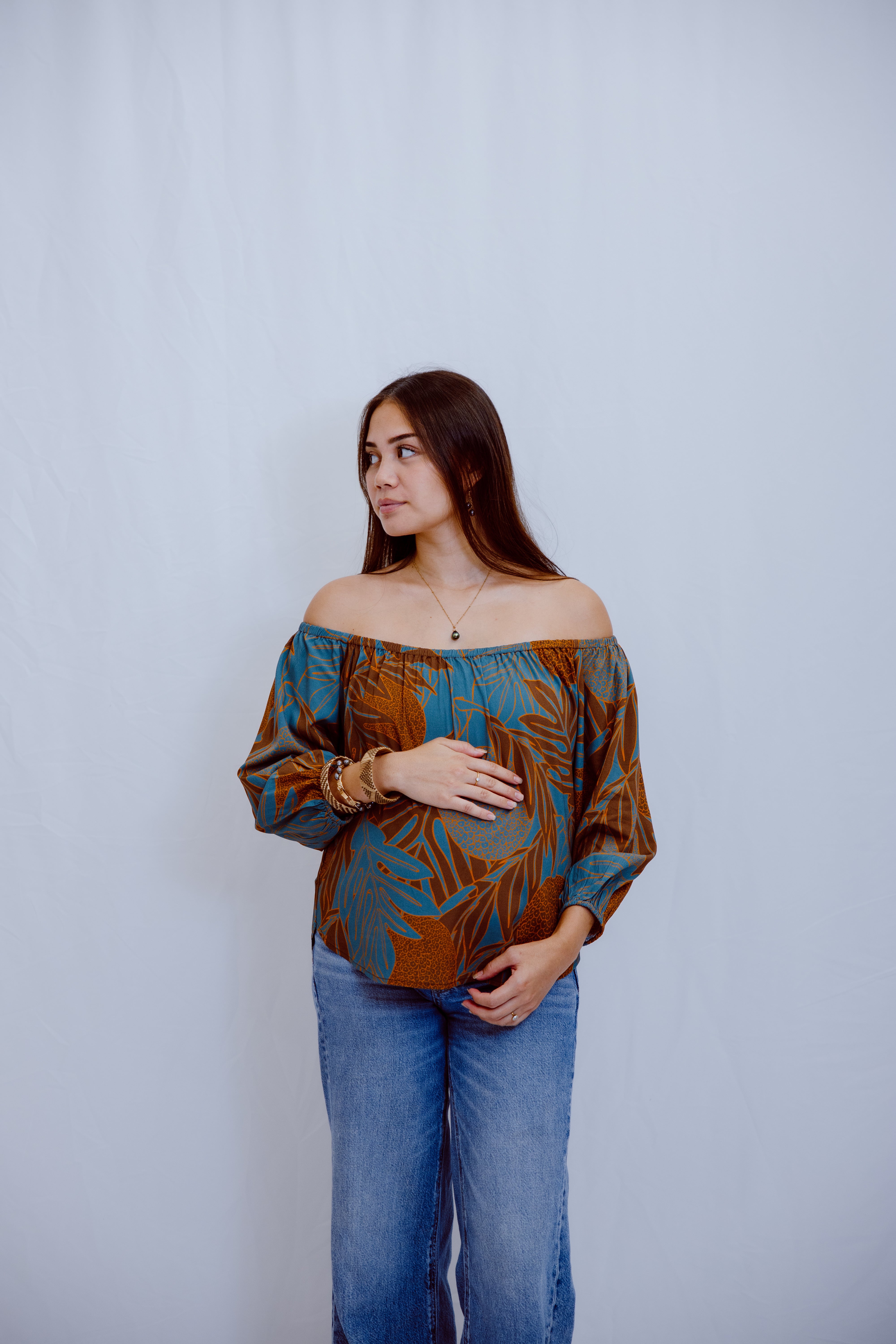 Hi'iaka OTS Long Sleeve Top - Navy Ulu
