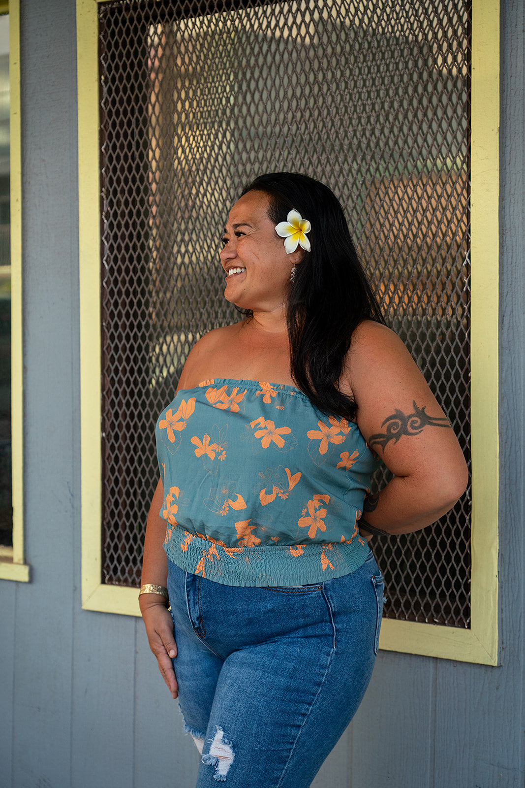Ma'alahi Tube Top - Stormcloud/Tiger