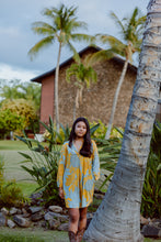 Load image into Gallery viewer, Mahina Long Sleeve Dress- Yellow Ulu
