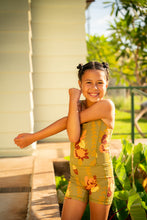 Load image into Gallery viewer, Girls Active Romper- Forest Luau
