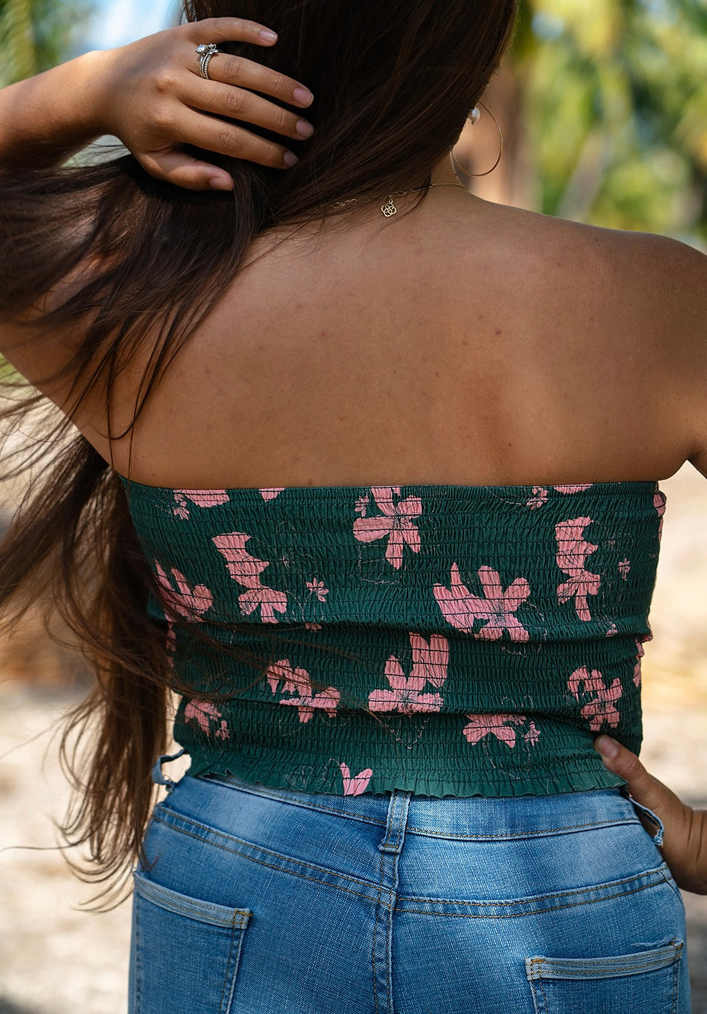 Kamo'i Tube Top - Teal/Bubble Gum