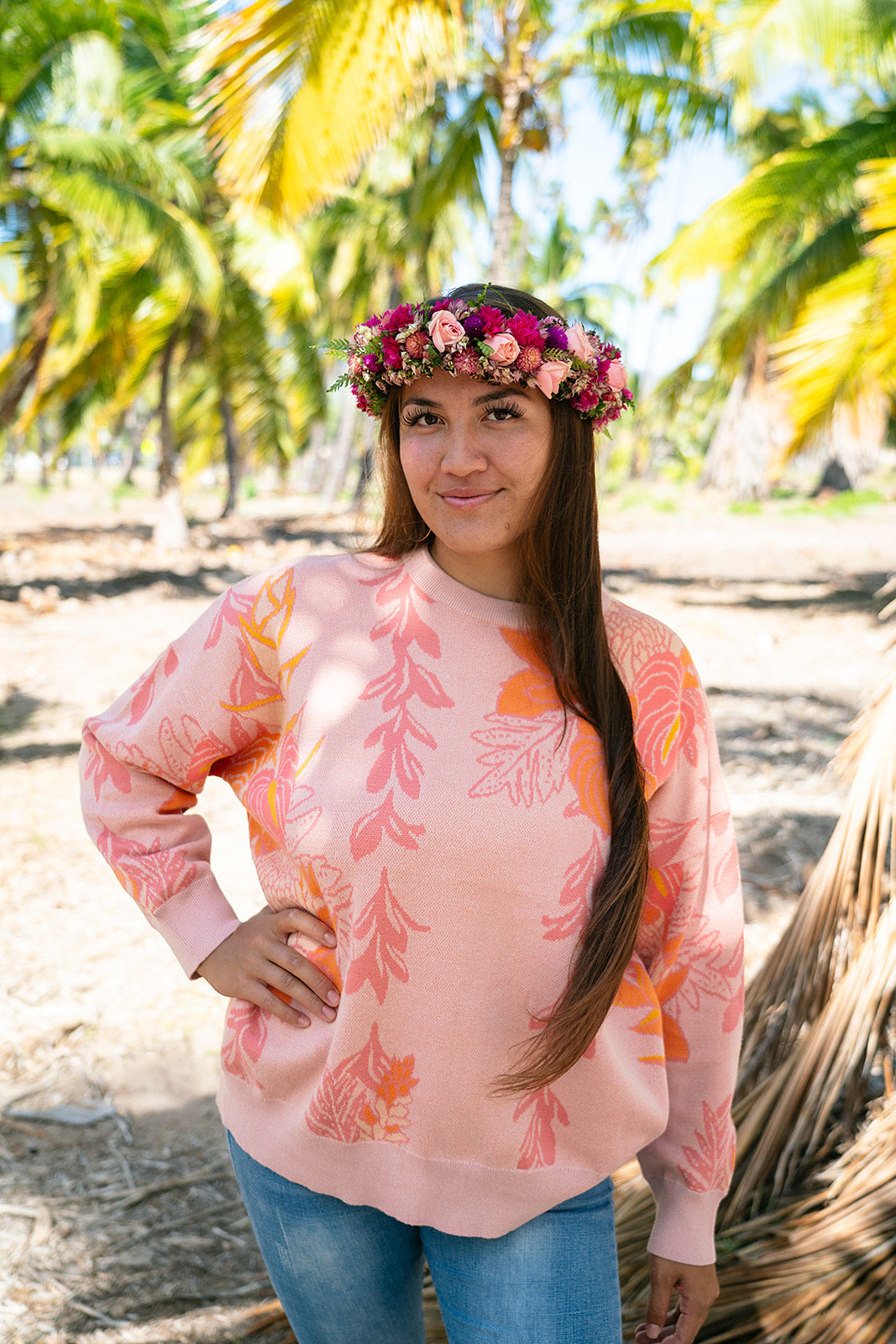 Knit Sweater - Apricot Luau