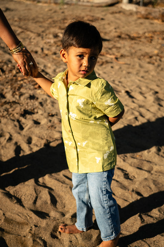 Hila Boy's Aloha Shirt - Matcha