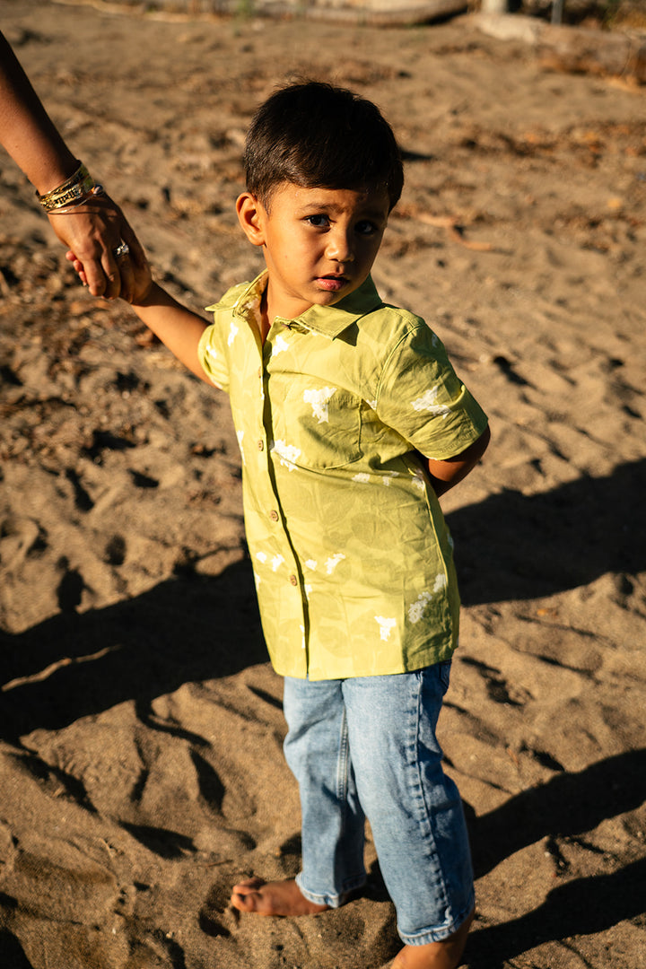 Hila Boy's Aloha Shirt - Matcha