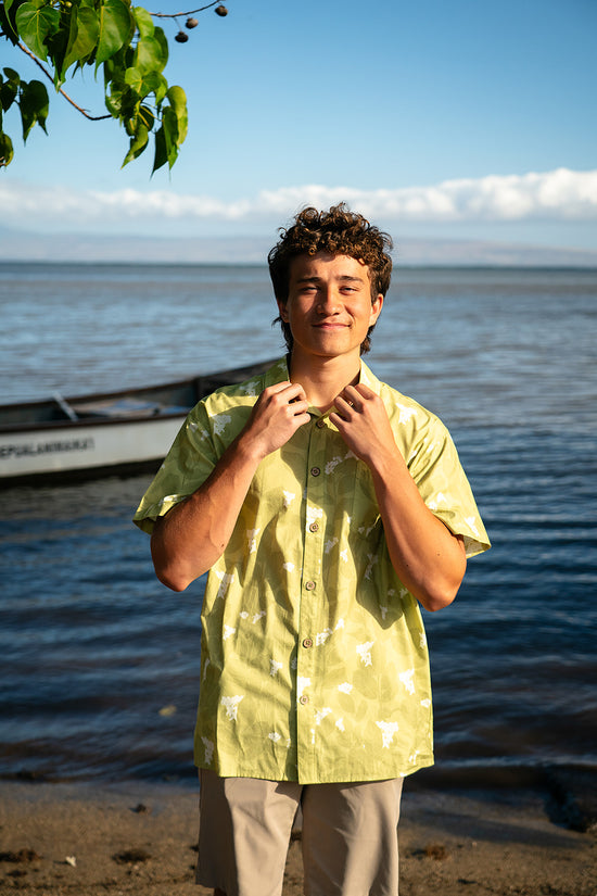 Kawika Men's Aloha Shirt - Matcha