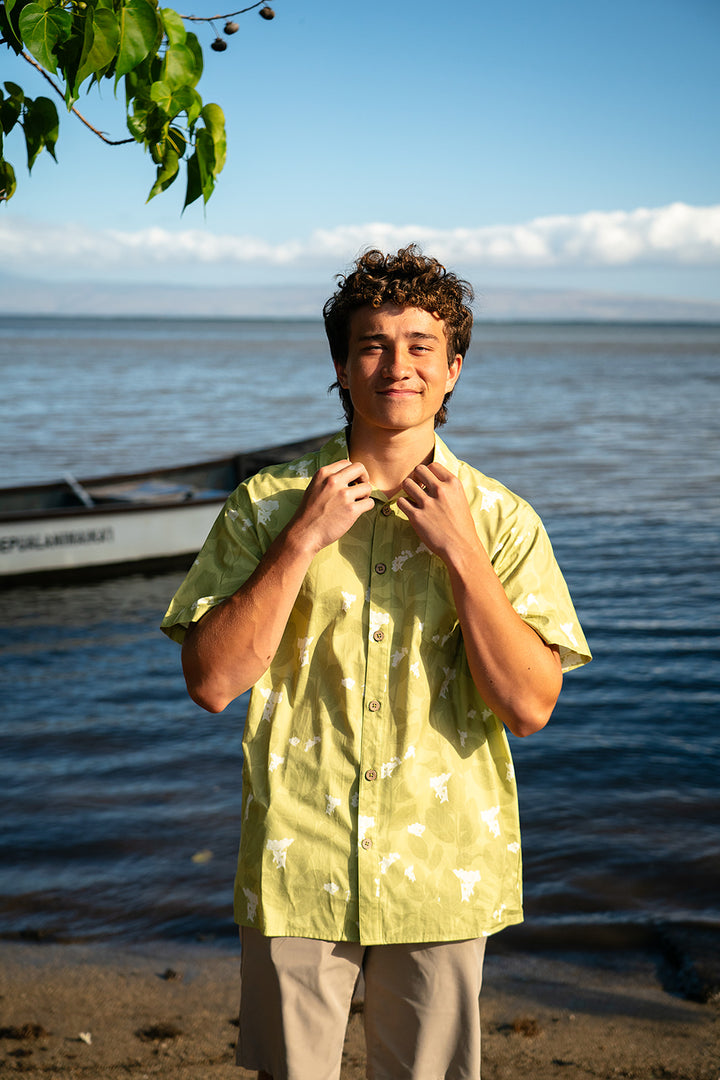 Kawika Men's Aloha Shirt - Matcha